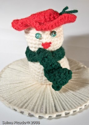 Boneco de Neve em Crochet