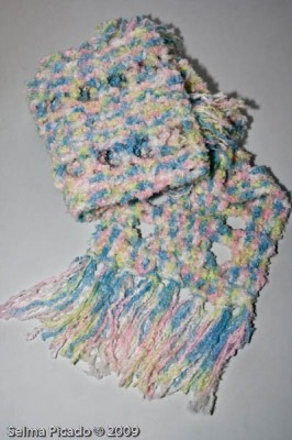 Cachecol em Crochet 1