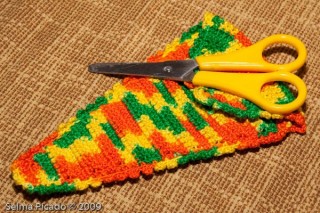 Porta-Tesoura em Crochet